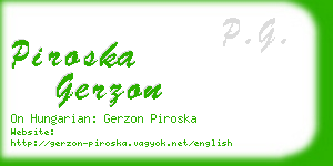 piroska gerzon business card